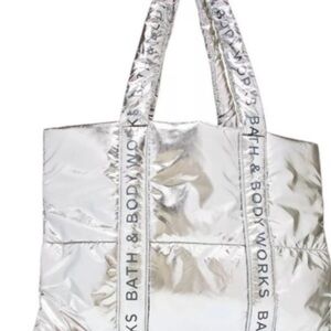 Bath & Body Works Metallic Silver Tote